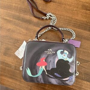 Coach Crossbody Bag with Disney Characters in Black and Purple